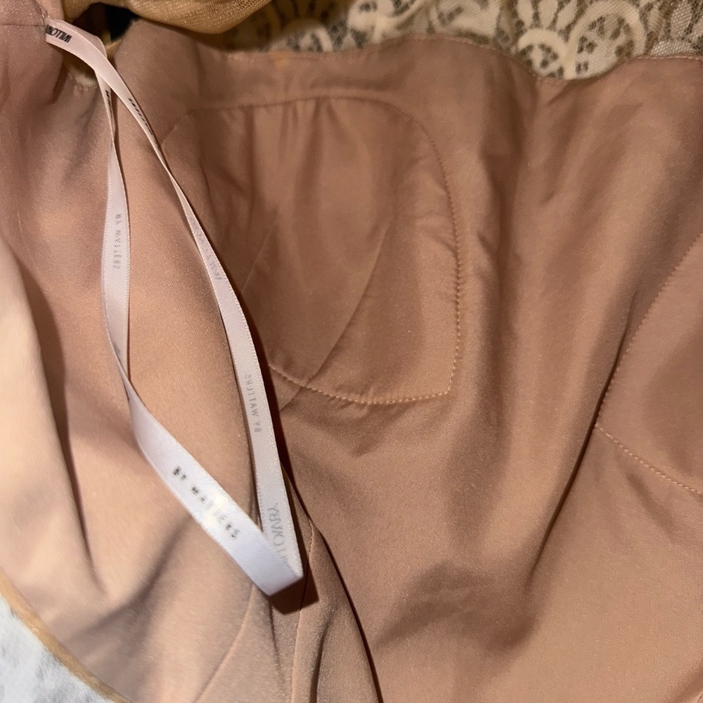 WILLOWBY by Watters White Lace Overlay Short Sleeve Button Back Wedding Top 14 - Picture 10 of 11